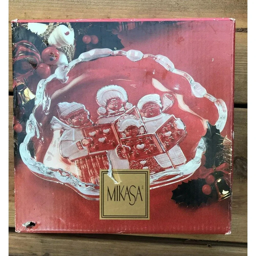 CAROLERS (glass) Mikasa Germany Decorative Sweet Dish 8 1/4